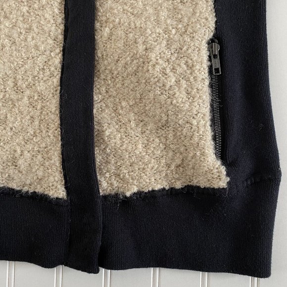 Anthropologie Sparrow Full Zip Jacket (Sz XS) Collared Wool Mohair Blend Boucle - Picture 5 of 11